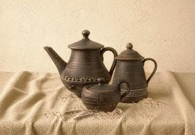 Чайник глиняний 0,7л ангоб
