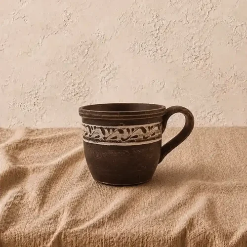 Чашка чайна глиняна 0,4л ангоб